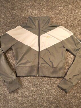 Nike Gray/White Track Jacket Women’s XS